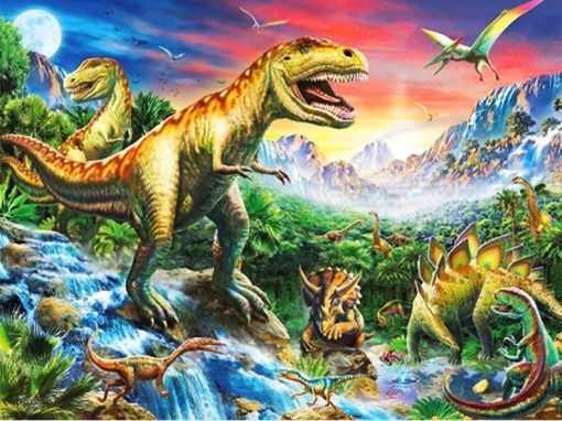 Planet of Dinosaurs paint by numbers