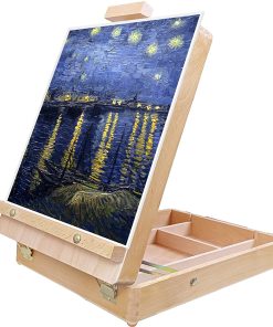 Wooden Tabletop Easel For Paintings