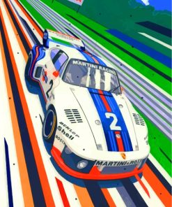 Porsche Martini Racing Car Paint by numbers