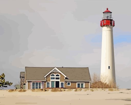 Cape-May-lighthouse-paint-by-numbers