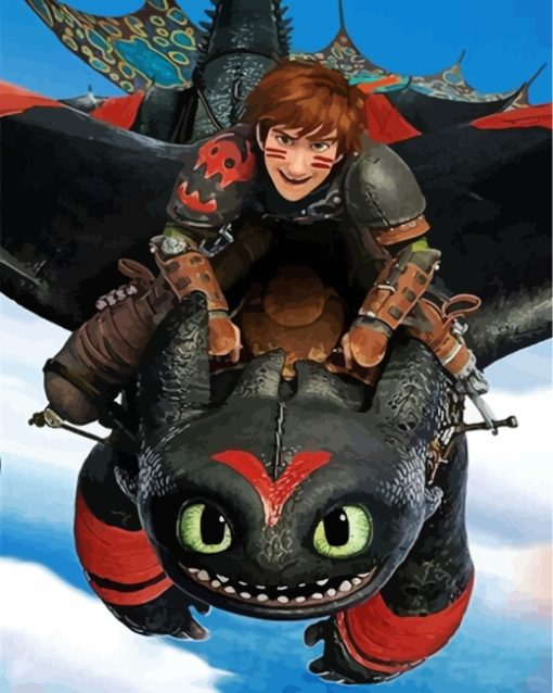 How To Train Your Dragon Animation Paint by numbers