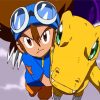 Tai Kamiya And Agumon Digimon Paint by numbers