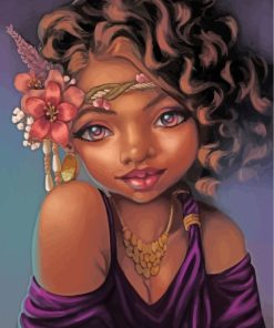 cute-blackk-woman-paint-by-numbers