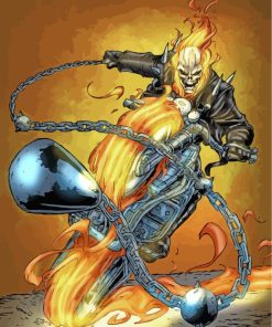 Ghost Rider Marvel Paint by numbers