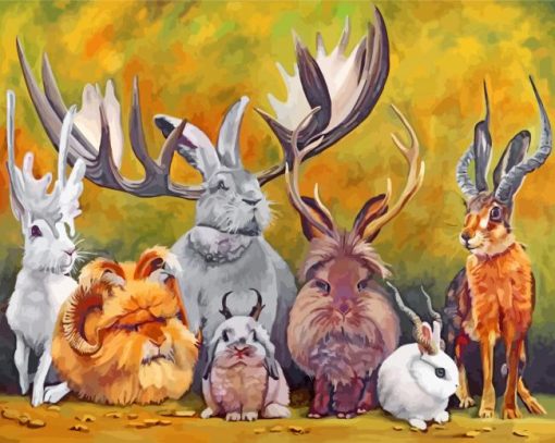 Jackalopes Of The World paint by numbers