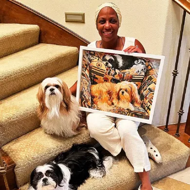 Customized dogs paint by numbers