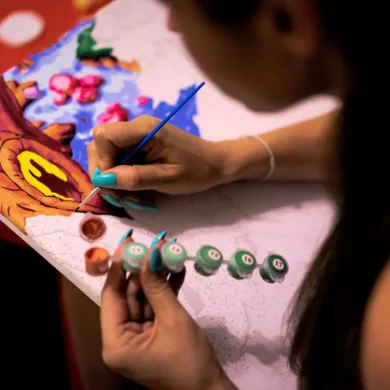 relieve stress through paint by numbers